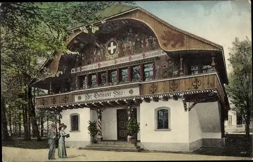 Ak Dresden Altstadt, Internationale Hygiene Ausstellung 1911, Schweizerischer Pavillon