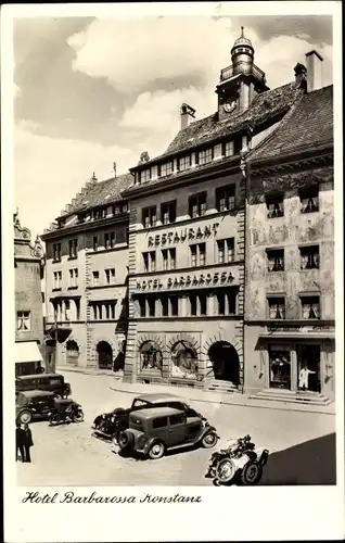 Ak Konstanz am Bodensee, Hotel Barbarossa
