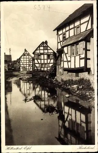 Ak Hellenthal in der Eifel in Nordrhein Westfalen, Flachsland, Fachwerkhäuser