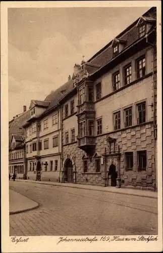 Ak Erfurt in Thüringen, Johannesstraße 169, Haus zum Stockfisch