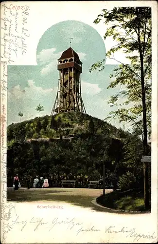 Ak Leipzig in Sachsen, Scherbelberg, Turm
