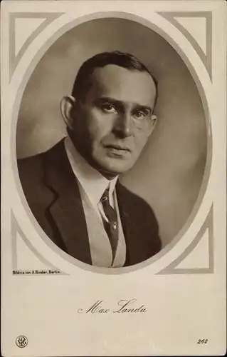 Ak Schauspieler Max Landa, Portrait, Monokel, NPG 262