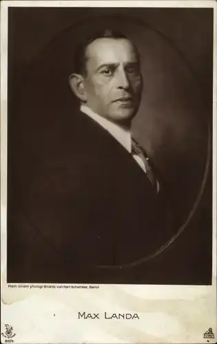 Ak Schauspieler Max Landa, Portrait, Monokel