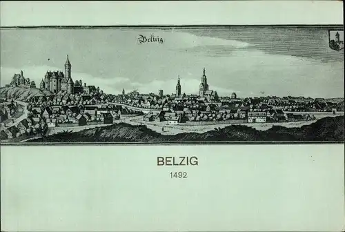Ak Bad Belzig in Brandenburg, Panorama, 1492