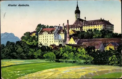 Ak Andechs Oberbayern,  Kloster Andechs