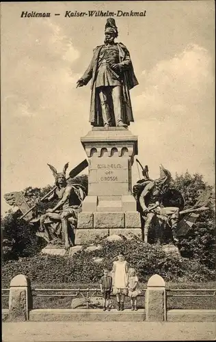 Ak Holtenau Kiel, Kaiser-Wilhelm-Denkmal