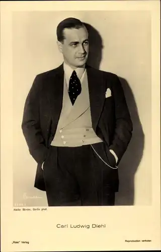 Ak Schauspieler Karl Ludwig Diehl, Portrait
