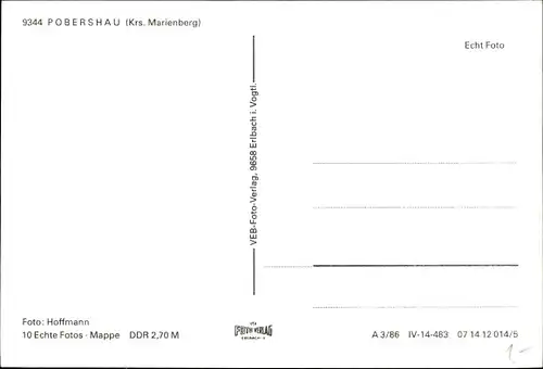 Ak Pobershau Marienberg im Erzgebirge, Ortsansicht