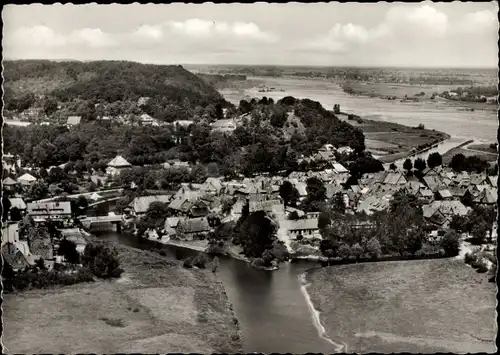 Ak Hitzacker an der Elbe, Blick auf Weinberg und Jeetzelmündung