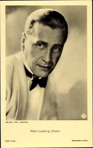 Ak Schauspieler Karl Ludwig Diehl, Portrait, Ufa Film, Ross Verlag 8803 1