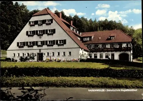 Ak Badenweiler im Schwarzwald, Sanatorium Vogelbachhof