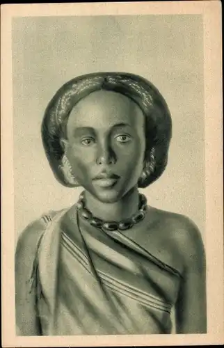 Ak Africa Orientale, Giovane somala, Afrikanerin, Portrait