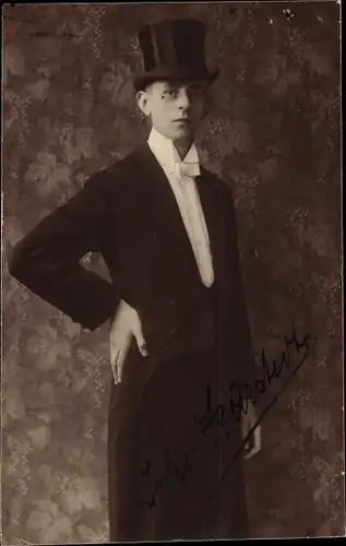 Ak Schauspieler John Karstedt, Portrait, Autogramm