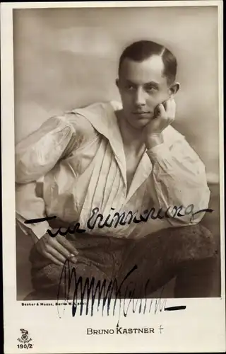 Ak Schauspieler Bruno Kastner, Portrait, Autogramm