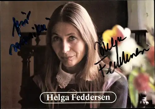Ak Schauspielerin und Sängerin Helga Feddersen, Portrait, Autogramm