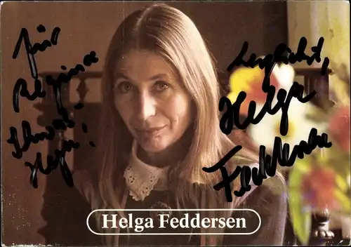 Ak Schauspielerin und Sängerin Helga Feddersen, Portrait, Autogramm