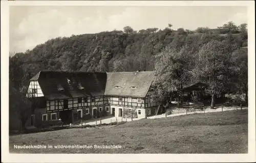 Ak Klipphausen Sachsen, Neudeckmühle, Saubachtal