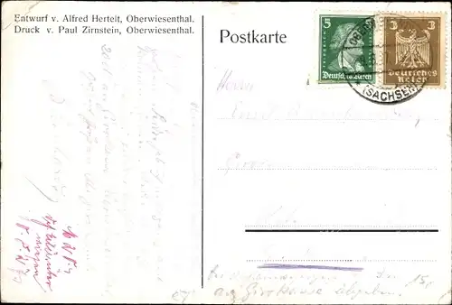 Künstler Ak Oberwiesenthal im Erzgebirge, Heimatfest, 400 Jahrfeier 1927