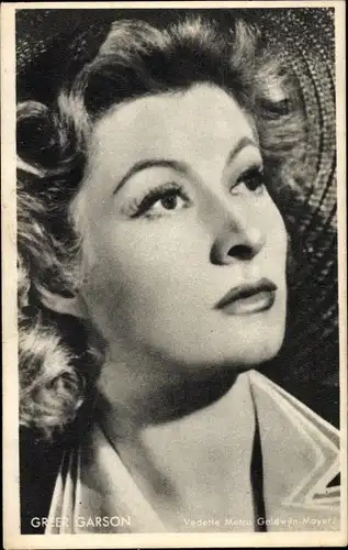 Ak Schauspielerin Greer Garson, Portrait