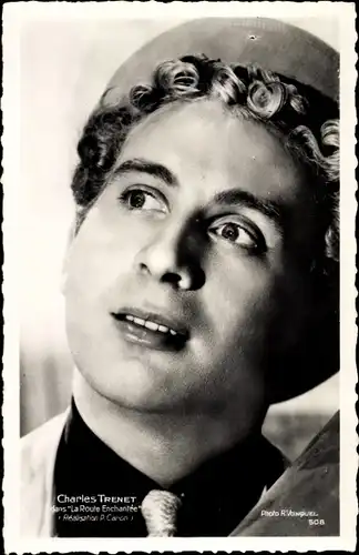 Ak Schauspieler, Sänger uns Komponist Charles Trenet, Portrait