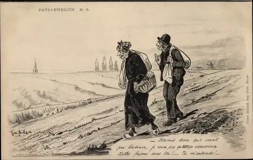 Künstler Ak Paysanneries, Mann und Frau in französischen Trachten