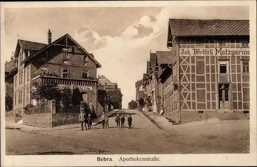 Ak Bebra an der Fulda Hessen, Apothekenstraße, Metzgerei
