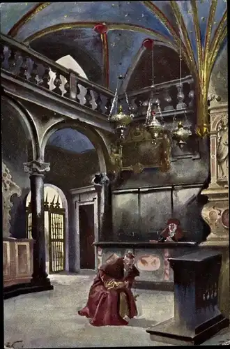 Künstler Ak Kossak, W., Kraków Krakau Polen, Kaplica Batorego, Anna Jagiellonka