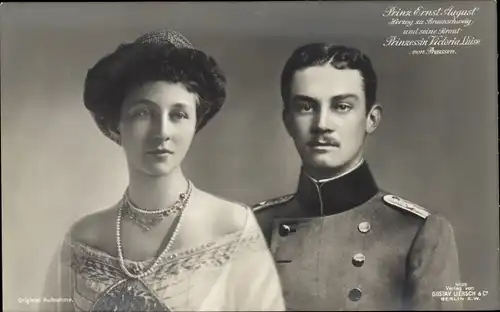 Ak Herzog Ernst August von Braunschweig Lüneburg, Victoria Luise