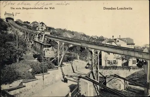 Ak Dresden Loschwitz, Bergschwebebahn