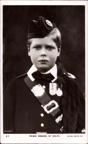 Ak Prince Edward of Wales, Portrait, Uniform