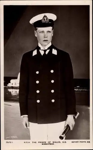 Ak HRH The Prince of Wales, Midshipman, Portrait, Uniform, Royal Navy