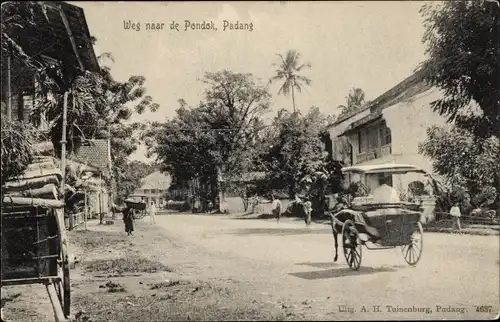 Ak Padang Sumatra Indonesien, Weg naar de Pondok