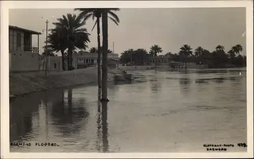 Foto Ak Bagdad Irak, Flooding, Hochwasser