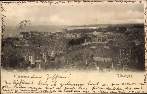 Ak Vlissingen Zeeland Niederlande, Panorama