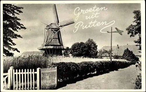 Ak Putten Gelderland Niederlande, Molen