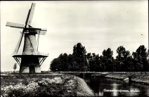 Ak Gasselternijveen Drenthe, Molen