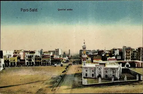 Ak Port Said Ägypten, Quartier arabe