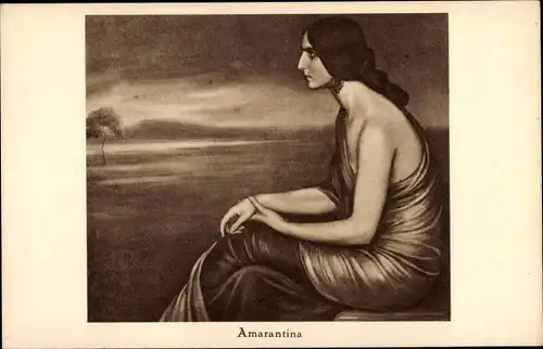 Künstler Ak Amarantina, Portrait einer Frau