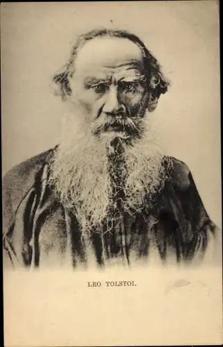 Ak Schriftsteller Lew Nikolajewitsch Tolstoi, Portrait