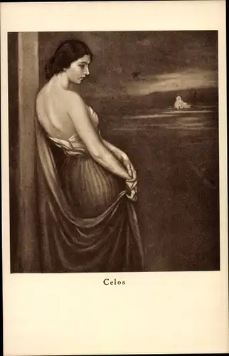 Künstler Ak Celos, Portrait einer Frau