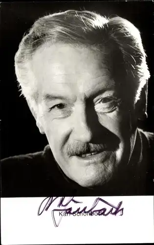 Ak Schauspieler Karl Schönböck, Portrait, Autogramm