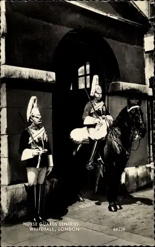 Ak City of Westminster London England, Whitehall, Horse Guards Sentries