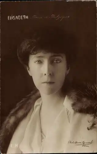 Ak Elisabeth Gabriele in Bayern, Königin von Belgien, Portrait