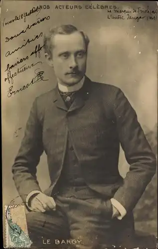 Ak Schauspieler Charles Le Bargy, Portrait