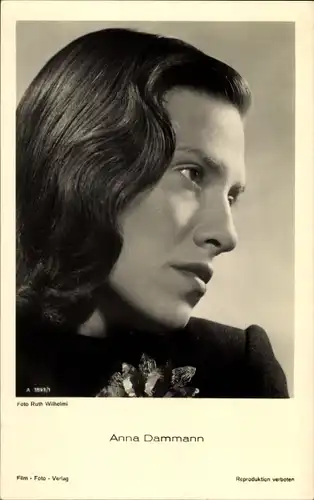 Ak Schauspielerin Anna Dammann, Portrait