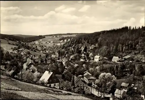 Ak Pobershau Marienberg im Erzgebirge, Gesamtansicht