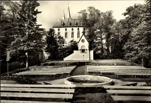 Ak Neuhausen im Erzgebirge, Schloss Purschenstein, Kulturzentrum, Klubhaus, mit Freilichtbühne