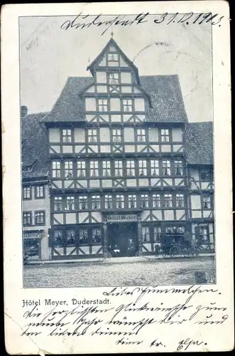 Ak Duderstadt im Eichsfeld, Hotel Meyer