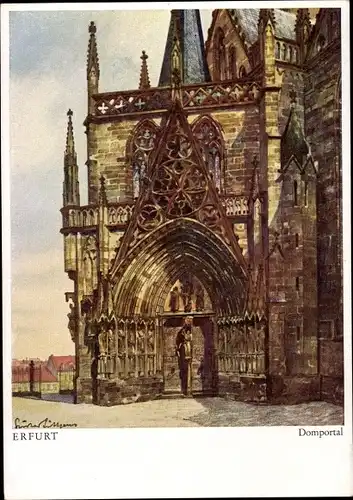 Künstler Ak Lüttgens, G., Erfurt in Thüringen, Domportal