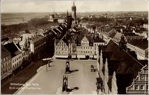 Ak Lutherstadt Wittenberg, Blick von der Stadtkirche